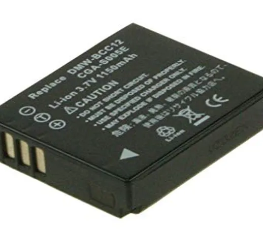 2-Power 1050 mAh agli ioni di litio (3,7 V) fotocamera sostituisce la batteria per BP-DC4