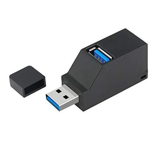 EasyULT USB 3.0 Hub, 3-Porta Splitter Hub (2 USB 2.0 + USB 3.0) Direct Tower Alta velocità...
