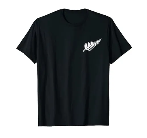 New Zealand Nuova Zelanda Fern Icon NZ Black Proud Kiwi Gift Maglietta