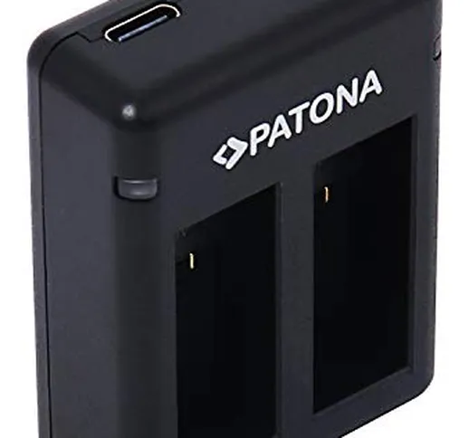 PATONA Caricabatteria doppio per AHDBT901 ADBAT001 Batteria compatibile con GoPro Hero 9