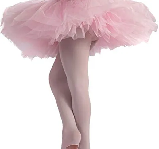 COLLANT CONVERTIBILE DANZA BIMBA | CALZE BALLET | ROSA | 80 DEN | DA 4 A 14 ANNI | CALZETE...