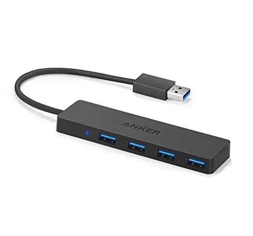 Anker Hub USB 3.0 4 Porte per Trasferimento Dati - Hub USB Multiporta Ultra Sottile (1 cm...