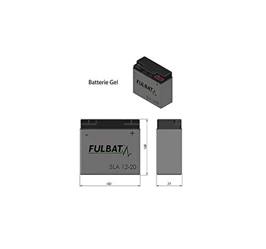 Fulbat - Batterie per motocoltivatori/moto Gel NH1220/SLA12-20 12V 20Ah