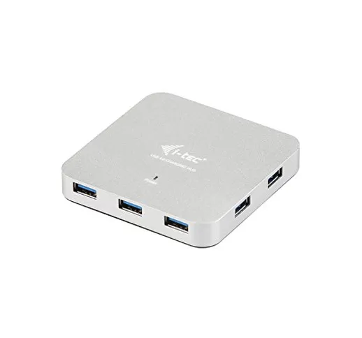i-tec Hub USB Alimentato, Hub USB 3.0 con 7 Porte per Data e Carica - 7 Porte USB 3.0 con...