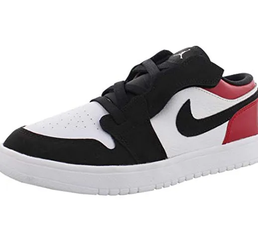 Nike Jordan 1 Low Alt (PS), Scarpe da Ginnastica Basse Bambino, Multicolore (White/Black/G...