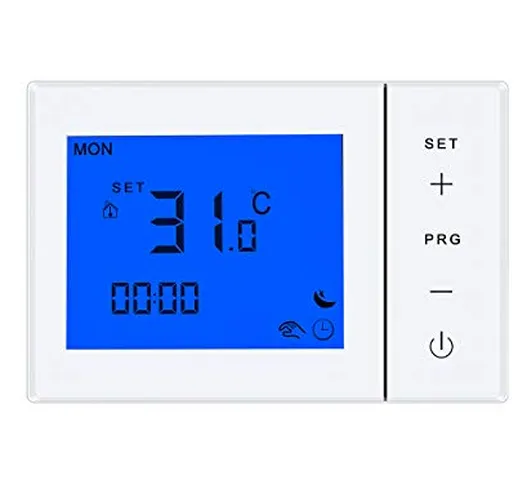 LEDLUX LL0256 Termostato Con Display LCD Tasti Touch Rettangolare Standard 503 Programma S...