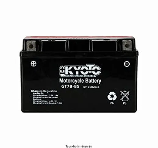 Batteria moto Kyoto GT7B-BS (YT7B-BS) - Senza manutenzione - 12 V 6.5 Ah - Dimensioni: 150...