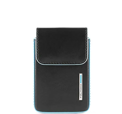 Piquadro Blue Square Credit Card Case With RFID Nero