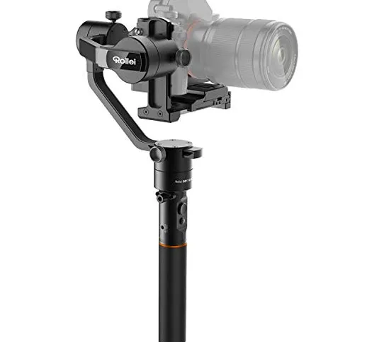 Rollei GO! DSLM-Gimbal | DSLR-Gimbal con carico utile di 1,8 KG | Stabilizzatore a 3 assi...