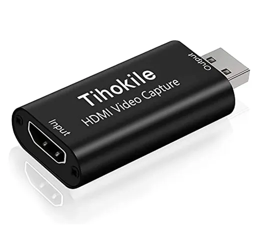 Tihokile Scheda di Acquisizione Video da HDMI a USB 2.0, 1080P Scheda Acquisizione Video H...