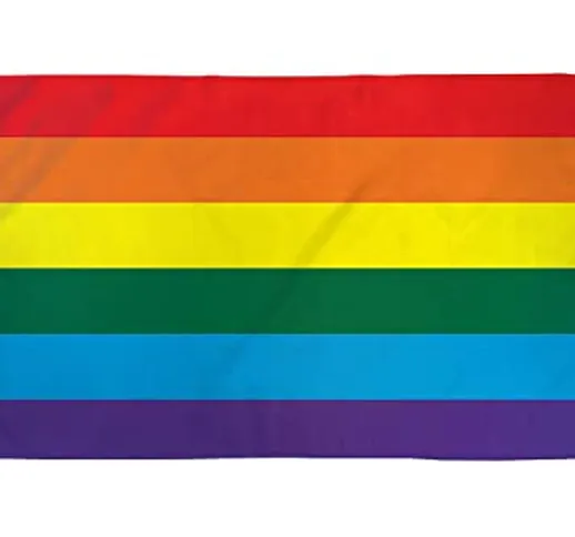 AZ FLAG Bandiera Arcobaleno 90x60cm - Bandiera Gay - Rainbow Flag 60 x 90 cm