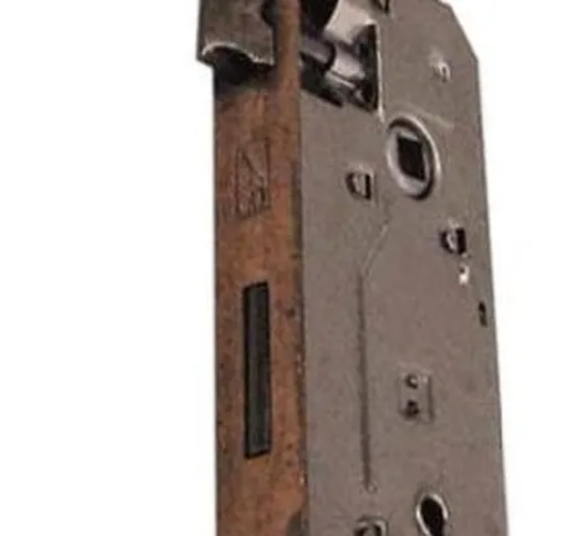 Serratura da Infilare Bordo Tondo Bronzato Patent Misura 45 mm Interasse 70 mm
