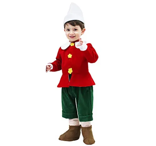 Costume Pinocchio Prima Infanzia 13/36 Mesi Vestito Carnevale (19/24 Mesi)