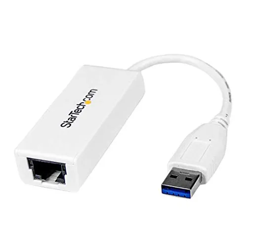 Startech.Com Adatattore di Rete Nic USB 3.0 a Ethernet Gigabit, Bianco