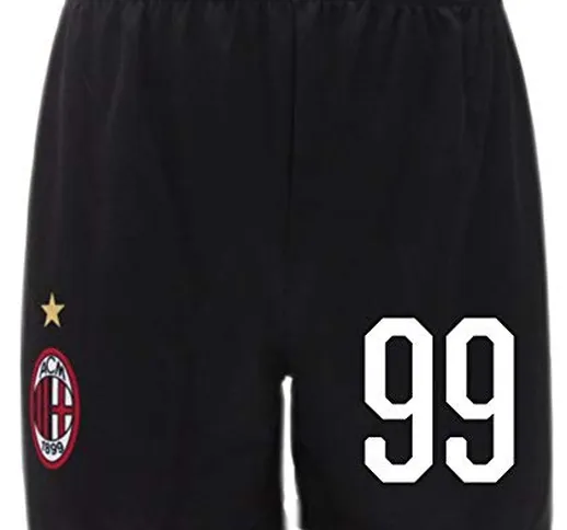 Pantaloncini Milan 2020 Home Ufficiali Personalizzati 2019 2020 AC Milan Adulto Bambino Nu...