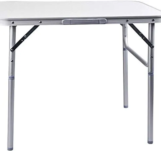 Tavolo in Alluminio Pieghevole Campeggio Tavolo 122 x 60 x 55/62/70 H cm Giardino Tavolo T...