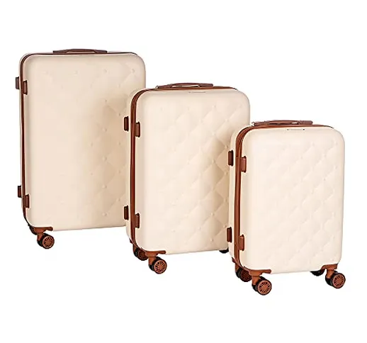 Enrico Coveri Set Tre Trolley da Viaggio, Valigie Rigide in 3 Dimensioni Con 4 Ruote Girev...