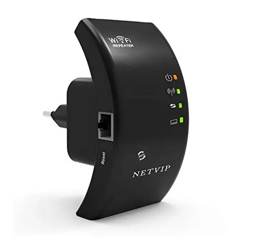 NETVIP Ripetitore WiFi Wireless velocità Fino a 300Mbps Rete Extender WiFi e Access Point...