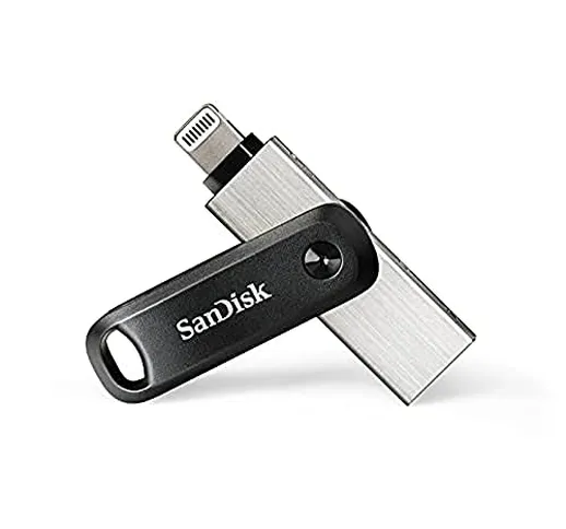 SanDisk 128GB iXpand Flash Drive Go with Lightning and USB 3.0 connectors, for iPhone/iPad...