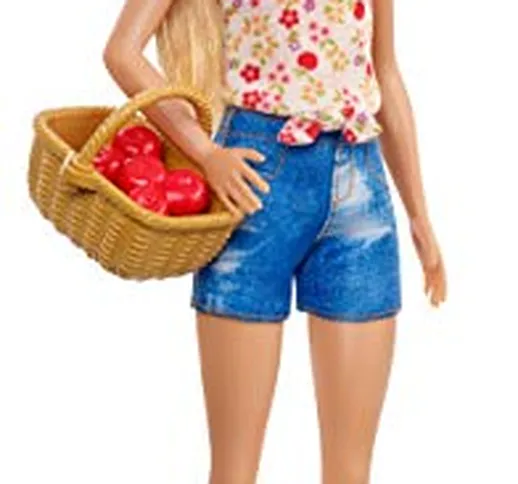 Barbie Contadina, Bambola con Accessori, Giocattolo per Bambini 3+ Anni, GCK68