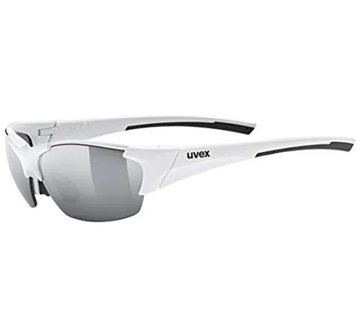 uvex Blaze III, Occhiali Sportivi Unisex Adulto, White Black/Silver, one size