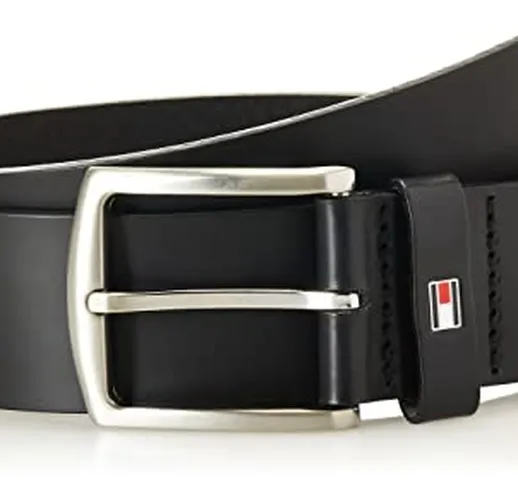 Tommy Hilfiger New Denton Belt 4.0 Cintura, Nero (Black 090), 90 Uomo