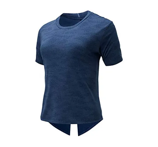 New Balance Q Speed Jacquard T-Shirt Blu da Donna WT01255NH