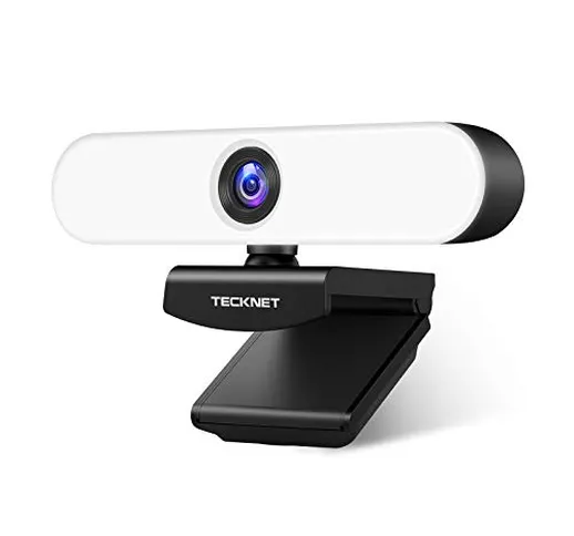 TECKNET Webcam 1080P, Webcam per PC con Microfono con Cancellazione Del Rumore, Full HD, L...