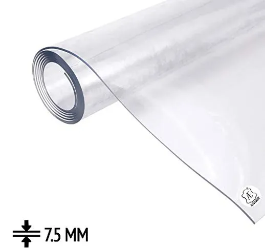 AE AUTO EQUIPE PVC Trasparente al Metro Spessore 7.5/10 (7.5 mm) Altezza 137 cm kristall p...