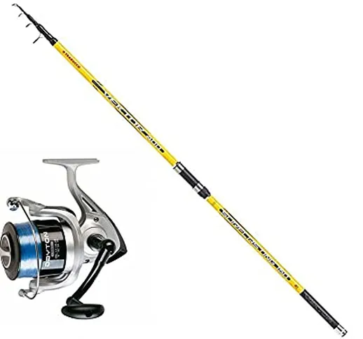 Tabucco Kit Surfcasting Canna Vektor 4 m 150 Gr + Mulinello Dayton SW 6500