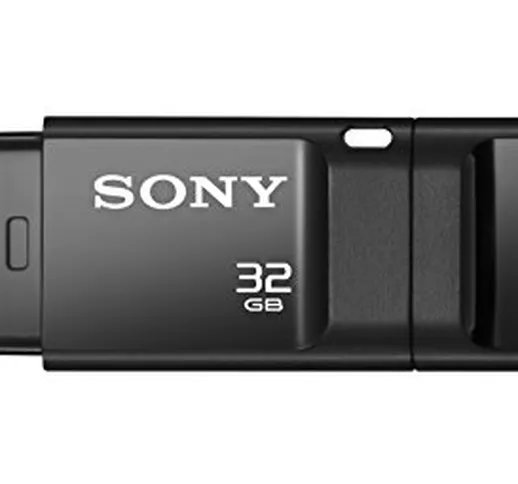 Sony USM32GX Memoria USB 3.0, Capacità 32 GB, Velocità Massima di Lettura 110 MB/s, Nero