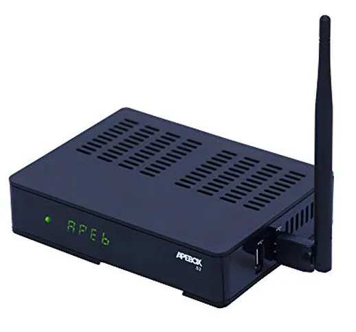 APEBOX S2 WiFi - Ricevitore satellitare Multistream H.265 FULL HD (1080p, 1x DVB-S2, 2x US...