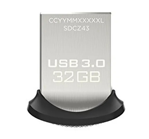 SanDisk Ultra Fit Unità Flash, USB 3.0 da 32 GB con Velocità fino a 150 MB/sec