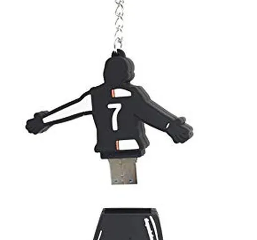 FOOTBALL USB - CR7 Portachiavi e USB Drive 3.0 da 32GB con forma di CR7 Cristiano Ronaldo...