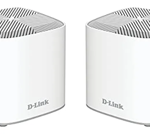 D-Link COVR-X1862 Sistema Wi-Fi 6 AX1800 Mesh per l'intera casa (confezione da 2), fino a...