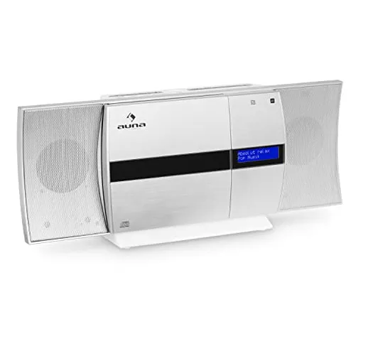 AUNA V-20 - Stereo CD Compatto, Lettore CD e DAB+, Mini Impianto HiFi con Ricevitore FM, B...