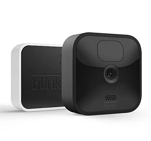 Blink Outdoor, Videocamera di sicurezza in HD, senza fili, resistente alle intemperie, bat...