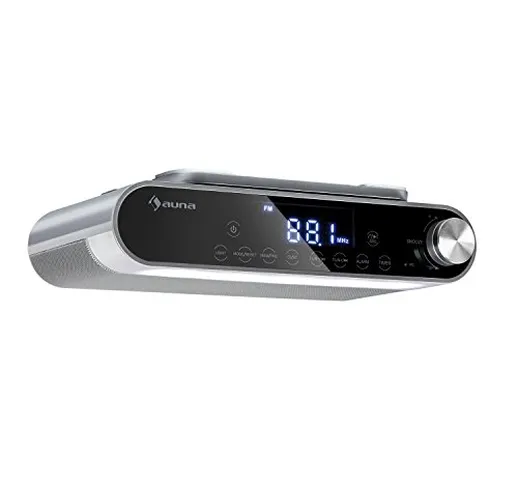 AUNA KR-130 - Radio da Cucina Sottopensile, FM-PLL, Bluetooth 4.1, 40 Spazi Memoria per Ca...