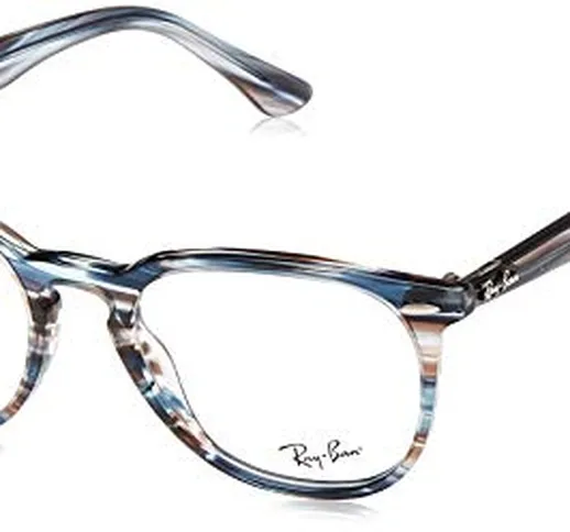 Ray-Ban 0RX 7159 5750 52 Montature, Blu (Blue Grey Striped), Unisex-Adulto