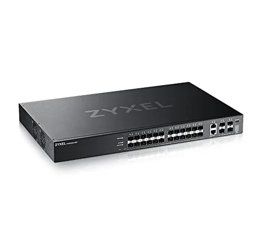 Zyxel 24-Port SFP Nebula Cloud Managed/L3 Switch di Accesso con 6 10G Uplink (2 Copper/4 S...