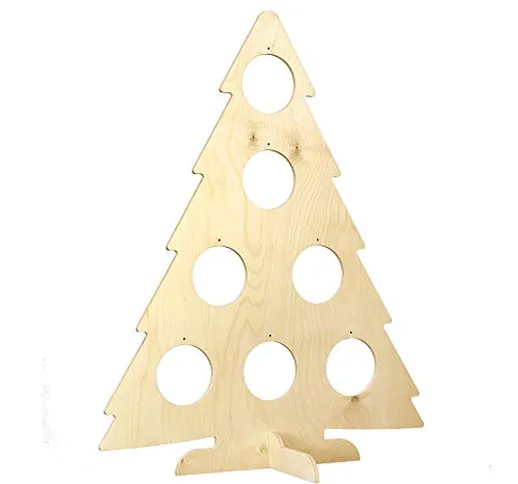 Cemab Albero di Natale in Legno, Idea Regalo, Decorazione Natalizia da Terra per casa e Ne...