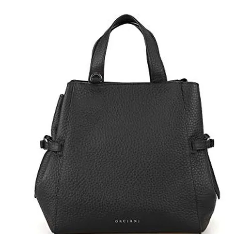 Orciani Luxury Fashion Donna B02067SOFTBLACK Nero Pelle Borsa A Mano | Primavera-estate 20