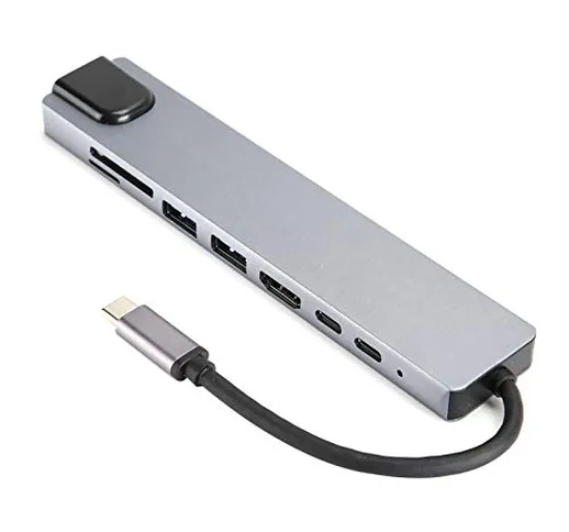 TONGYI Docking Station per Doppio Monitor, 8 in 1 USB-C Docking Station per Laptop USB Tip...