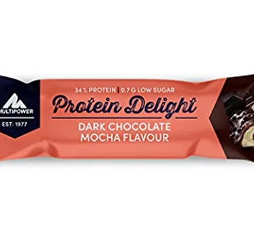 Multipower Barretta Proteica - Protein Delight con più del 30% di Proteine e 0,7 g di Zucc...