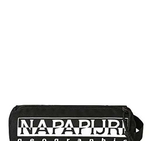 Napapijri Happy Pc Re - Astuccio portamatite, 22 cm, Nero, 22 cm, Astuccio