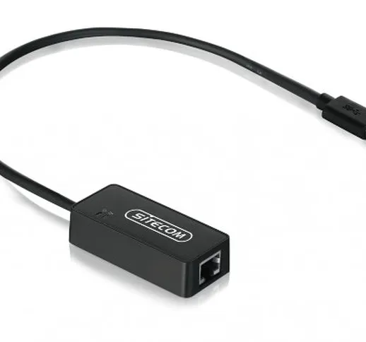 Sitecom Adattatore da Rete USB 3.0 a Gigabit, Nero/Antracite