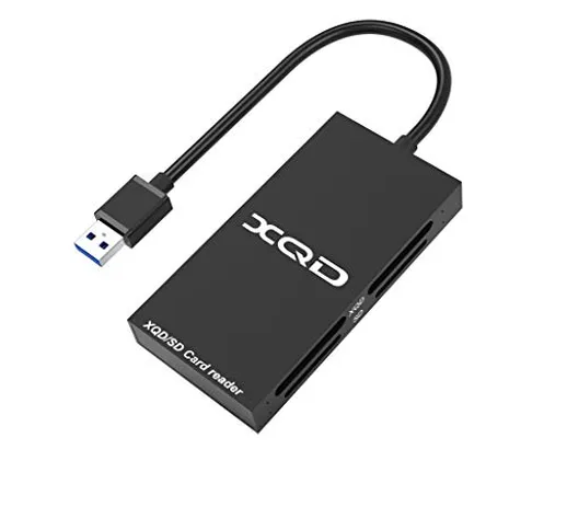 Cateck - Lettore di schede SD in Alluminio ad Alta velocità USB 3.0 USB 3.0 XQD Card Reade...