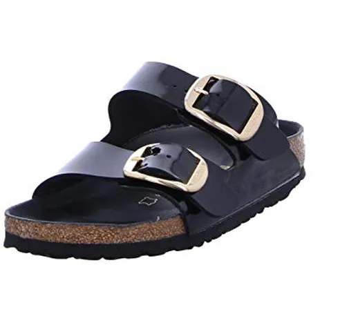 Birkenstock Arizona Big Buckle, Sandali a Punta Aperta Donna, Nero (Noir Hex Noir Noir Hex...