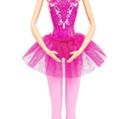 Barbie- Ballerina con tutù-per Sognare in Grande, Colore Rosa, DHM42
