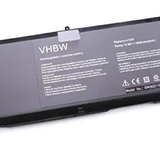 vhbw batteria compatibile con Apple Macbook Pro 17, 17" A1297 2009 Version, 17" MC226*/A l...